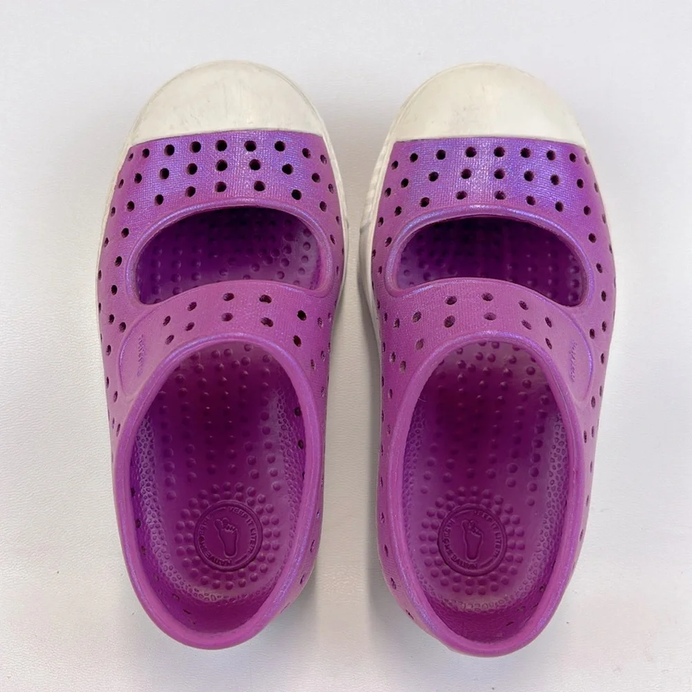 NATIVE Juniper Iridescent Purple Waterproof Shoes Size C7